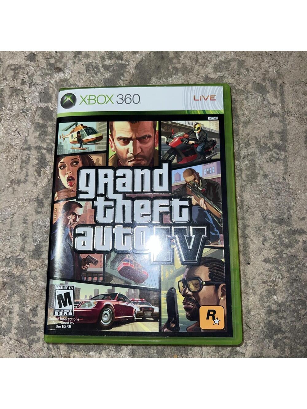 Grand Theft Auto IV (Xbox 360, 2008) Complete W/ Map And Manual